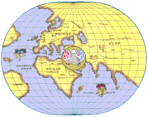 world map jerusalem